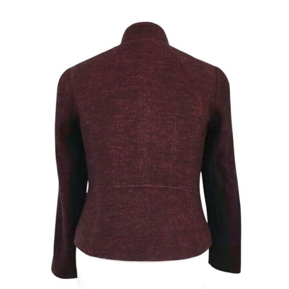 Vintage Coldwater Creek Womens Half Zip Biker Moto Jacket Size 16‎ Shoulder Pads - Picture 2 of 10